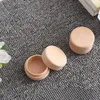 Beech Wood Jewelry Box Small Round Storage Box Retro Vintage Ring Boxes for Wedding Natural Wooden Organizer Container Q320