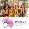 Bandanas Makeup Headband Apparel Bow Women Women's Fashion Headbands Purple Tie Headpiece Fabric Adult Miss