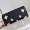 Printing leather women's handbag zippy Wallet designer card bag coin purse with original boxM82338