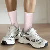 Heren Sokken Grappig Roze Sterren Maan Basketbal Schattig Polyester Lang Voor Unisex Antislip