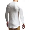 Chemises actives printemps automne Gym hommes t-shirt décontracté à manches longues hauts t-shirts Sport Fitness respirant séchage rapide