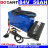 84V 56AH Lithium ion Battery 3000W 5000W 7000W E-bike Electric Battery 84V For Original Sanyo GA 18650 5A Charger318G