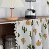 Curtain Curtains For Kitchen Cupboard Decorative Vanity Cabinet Dust American Style Cotton Short Window Cactus