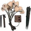 Décorations de jardin Solaire Extérieur Guirlandes Éclairage Décoration Mignon Champignon Fée Lumière Patio Voie Étanche IP65 20 Mini Lampes 230717