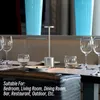 Outra decoração de casa led liga de alumínio recarregável à prova dwaterproof água lâmpada de mesa toque escurecimento candeeiros de mesa de metal para bar sala de estar leitura acampamento luz 230717