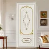 Stickers muraux Europe Style Porte Autocollant Adhésif PVC Relief Art Papier Peint Salon Chambre Affiche Étanche Wrap Mural 230717