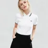 Chemisiers pour femmes Chemises Blé Polo Shirt Fleur Cou Casual Brodé À Manches Courtes Revers Jupe 230717