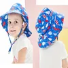 Bonés Chapéus TOU-Baby Boy and Girl Ocean World Sunhat Criança UPF50 Chapéu de Praia Crianças Adorável Algodão Verão Chapéu de Aba Grande Criança Produto Ao Ar Livre 1pc 230717