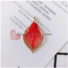 Charms 30Pcs 42.5X26mm legering Grote Fanshaped Grote Statement Oorbellen Accessoires Hangers Connectors Sieraden Filigraan