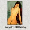 Figura femenina lienzo arte desnudo bañista Amedeo Modigliani pintura pintada a mano aceite moderno decoración de oficina