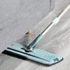 MOPS 360 Roterande platt mopp med hink Microfiber Squeeze Hand Free Wringing Floor Cleaning Kitchen 230717