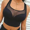 Strój jogi Summer Women Mesh Patchwork Sports Bra Tank