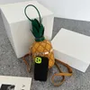 Personalized Pineapple Style Bag Summer 2022 Forest Style Girl Fashion Funny INS Foreign Style Chain Cylinder Bag Girl 230718