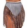 Pasy błyszczący łańcuch ciała Crystal Tassel Belly Dance Props Hip Girl