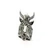 Cluster Rings Whole- MMS Men Ring Jewelry Vintage Satan Worship Ram Aries Zodiac Sheep Goat Head Horn Biker Wicca Star241M