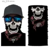 Máscaras de bonés de ciclismo 3D sem costura Cachecol de caminhada Bandana mágica Pescoço Gaiter Crânio Joker Máscara Cachecol de pesca Moto Cachecol de ciclismo Halloween Headwear T230718