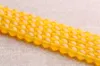 Beads Grade A Natural Yellow Jade 4mm 6mm 8mm 10mm 12mm 14mm Smooth Polished Round 15 Inch Strand YZ04