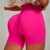 Shorts pour femmes taille haute sans couture Shorts côtelés ruchés Gym athlétique entraînement Yoga Shorts pour femmes fesses levage Gym Leggings court Mujer 230717