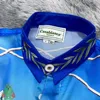 Chemises décontractées pour hommes Casablanca Snowy Mountain Ski Shirt imprimé doux manches longues 230718