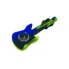 Silikon Gitarre Wasserpfeife Shisha Bong tragbar mit Glasschüssel Löffel Rohr Tabakpfeife