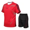 Fatos de treino masculinos verão impressão 3D esportes secagem rápida rua academia roupas esportivas camiseta apertada confortávelShorts conjunto de duas peças 230718