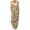 Jumpsuits voor dames Rompertjes Mouwloze jumpsuit voor dames Zomer Boho Bloemen Wijde pijpen Lange broek Rompertjes Damesriem Grote maten Casual Losse Bib-broek 230717