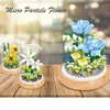 Blocks City Mini Immortal Flower Ornament Model Building Blocks Friends Rose Sunflower Bouquet Potted Bricks For Girlfriend Gift R230718