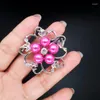 Brooches SINLEERY Charm Pink Blue Pearl Women Pin Party Wedding Accessories Fashion Jewelry SSB