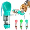 Hundenäpfe, Futterspender, andere Heimtierbedarf, 3-in-1 tragbare Haustier-Futterflasche für Hunde, multifunktionaler Wasserspender, Trinknapf und Kotbeutel, Wasserspender für Haustiere im Freien x071