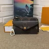 Carteiras Designer Bag Mulheres Carteira com Chaveiro Bolsa de Couro Saco de Cartão Clássico Impresso Bolsa Elegante Clipe de Dinheiro Clipe de Passaporte