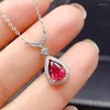 Pendant Necklaces CAOSHI Delicate Charming Lady Necklace For Wedding Bright Red Crystal Accessories Exquisite Design Jewelry Party