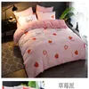 Bedding Sets Warm Winter Cotton&flannel Multifunction AB Both Sides Flowers Tree Duvet Cover 3/4pcs Set Twin King Super Size