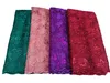 KY-7010 franska spangle broderi spetstyg mönster design senaste 5 meter glisten utsökt blommigt mönster brud bröllopsklänning damer bankett party rosa
