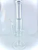 Bong Style fumer Hookahs Water Pipes clear 18 pouces 18mm joint ajouter un bol en corne, triple percs en ligne au capuchon de grille 360