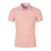 Herren Polos T-Shirt Kurzarm Sommer Mode Hohe Qualität Slim Fit Einfarbig Poloshirt Casual Business Sport 230717