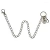 Sleutelhangers Punk Hip Hop Trendy Riem Sleutelhanger Taille Broek Mannen Vrouw Jeans Lange Metalen Kleding Accessoires