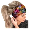 Аксессуары для волос головного убора Boho strect Headwrap Women Rose Flower Print Elastic Head Band Band Bandana Scarf Turban 230718