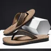 Hausschuhe Herren Flip-Flops Sommersandalen Anti-Rutsch-Trend Strandschuhe Lässige Mode Verschleißfeste Hausschuhe Gewebte personalisierte weiche Sohle L230718