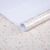 Papéis de parede DICOR Moderno Mobiliário de sala de estar Papel de parede de mármore à prova d'água Papel de contato autoadesivo Cor sólida Decoração de casa