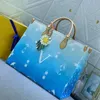 2023 Luxury tote bag womens designer handbag beach bag Large capacity beach bag shopping bags wallet Leather handle shoulder bag Women fashion travel bag purse