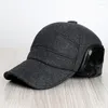 Ball Caps Autumn And Winter Baseball Hat Men's Middle-aged Elderly Cotton Warm Grandpa With Ear Flap For Old Men