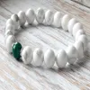 SN1074 2016 Mens Yoga Bracelet Howlite Malachite Bracelet Pierre Naturelle Mala Perles Bijoux Whole242s