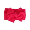 Kids Girl Stretch Turban Knot pannband Småbarn Baby Girl Big Bow Knot Hårband Solid Headwear Head Wrap Band Accessories By1031