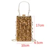 Evening Bags Fashion Crystal blue Clutch Bag Designer Party Purse Box Chain Shoulder Ladies glaring gold handbag B366 230718