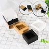 1Pcs Black Kraft Gift Packaging Cardboard Box Black Packing Box White Paper Drawer Wedding Favor Delicate Jwmhw