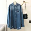 Spring men's lapel vintage wash denim long shirt coat, wash denim vintage to do old, classic casual fashion everything.