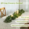 Decorative Flowers Artificial Eucalyptus Garland Fake Greenery Vines Swag For Wedding Table Runner Doorways Indoor Outdoor Decoration