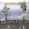 Moda Decoração de Casamento Arco Geometria Prateleira de Ferro Forjado Dourado Suporte de Flores para Evento de Festa Layout de Cenário