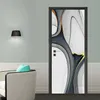 Muurstickers 3D Deur Abstracte Lijn Art Mural Behang Zelfklevende Hele Wrap Cover voor Keuken Slaapkamer Home Renovatie 230717