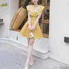 Lässige Kleider französische Nische Design süßes Kleid 2024 Sommer Frauen Mode Promi Elegante fliegende Ärmel hohe Taille Short Frau